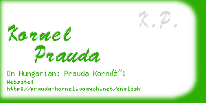 kornel prauda business card